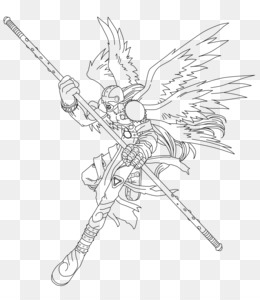 angemon coloring pages